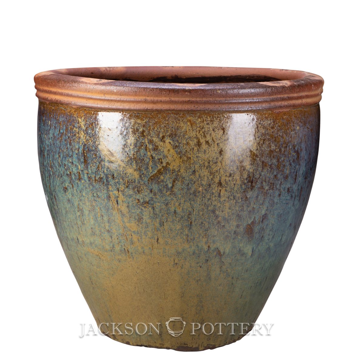 Jackson Pottery | 30 in. Double Rim Pot Plain - Yellow Orange
