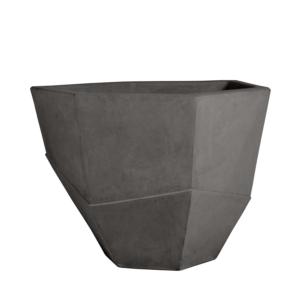 Jackson Pottery | 30 in. Prisma Planter - Natural Finish - Graphite